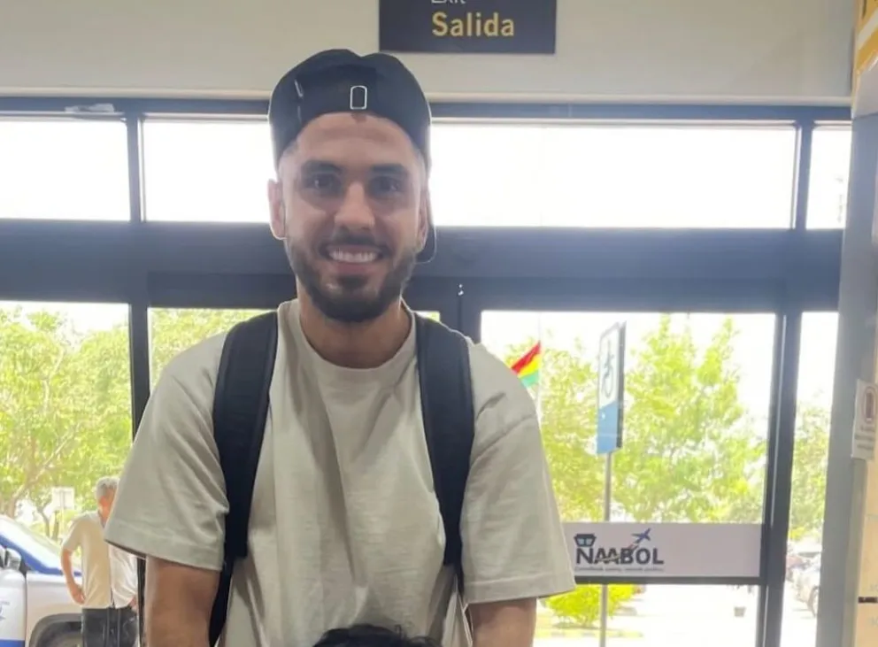 Melgar en su arribo a Santa Cruz. Foto: Carlos Melgar.