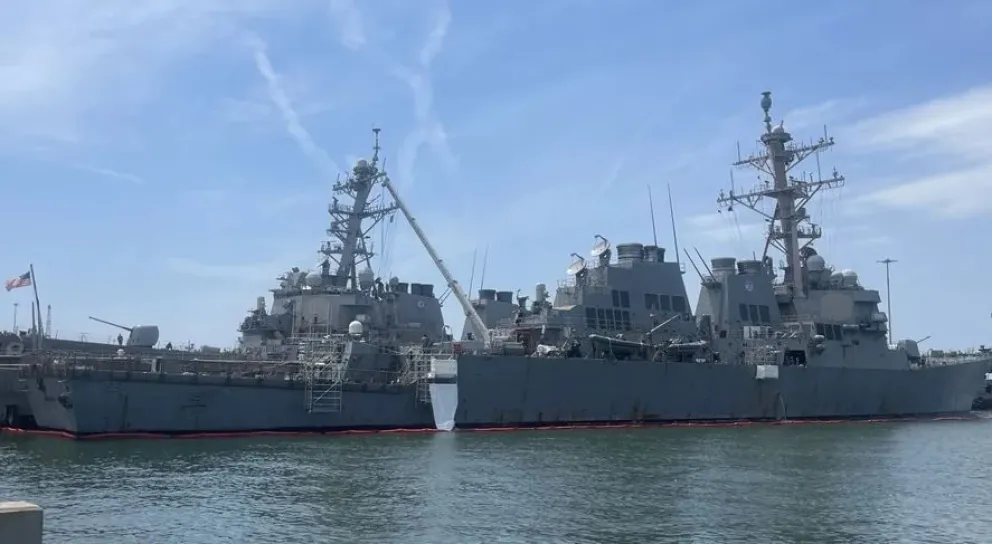 Un buque en la Base Naval de Norfolk (Estados Unidos) en una imagen de archivo. Foto: EFE