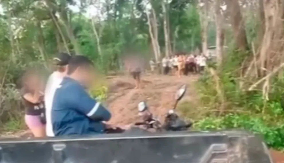 Una captura de video de otro avasallamiento en Santa Cruz. 