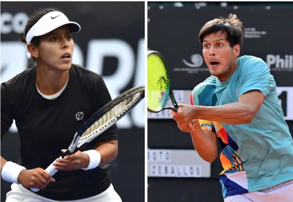 Los hermanos Noelia (izq.) y Federico Zeballos representarán al país en los Juegos Bolivarianos de Lima.