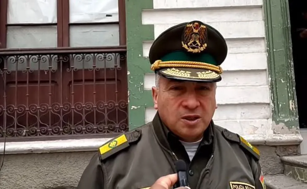 El presidente del Tribunal Disciplinario de la Policía Boliviana, Edgar Cortez. Foto: Captura de video