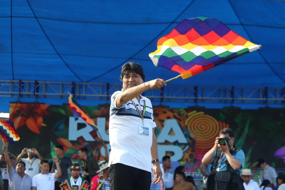 El expresidente Morales en un evento en su reducto. Foto: RRSS del político 