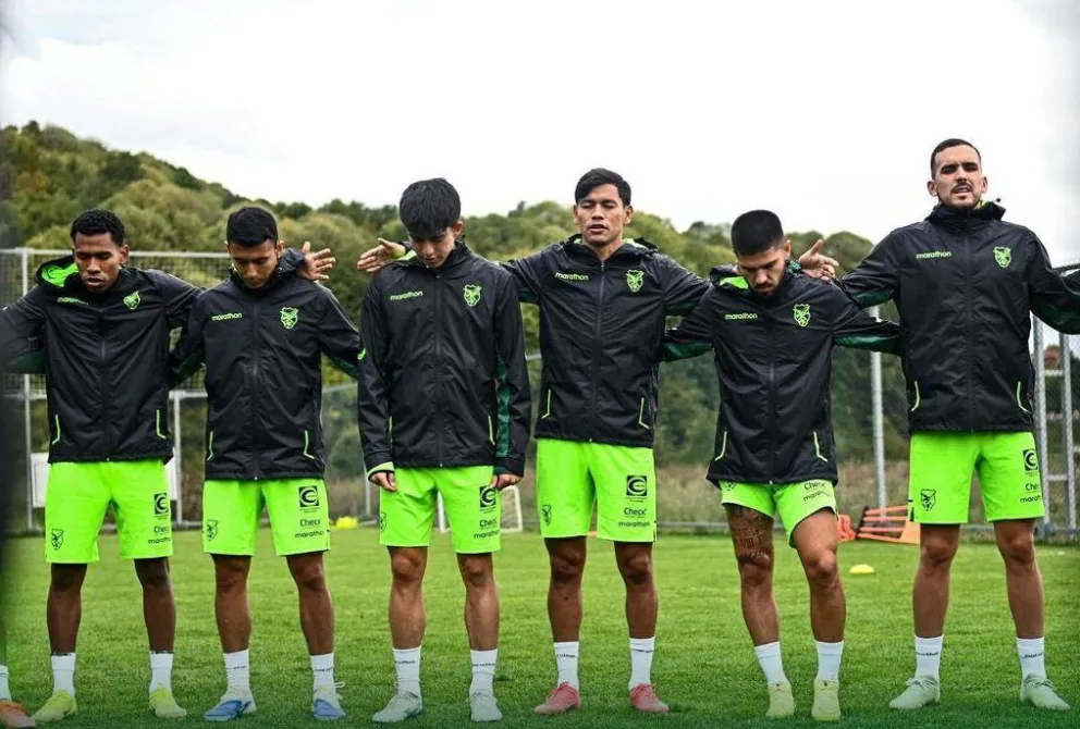 Los jugadores de la Selección en una práctica realizada en Moscú. Foto: FBF