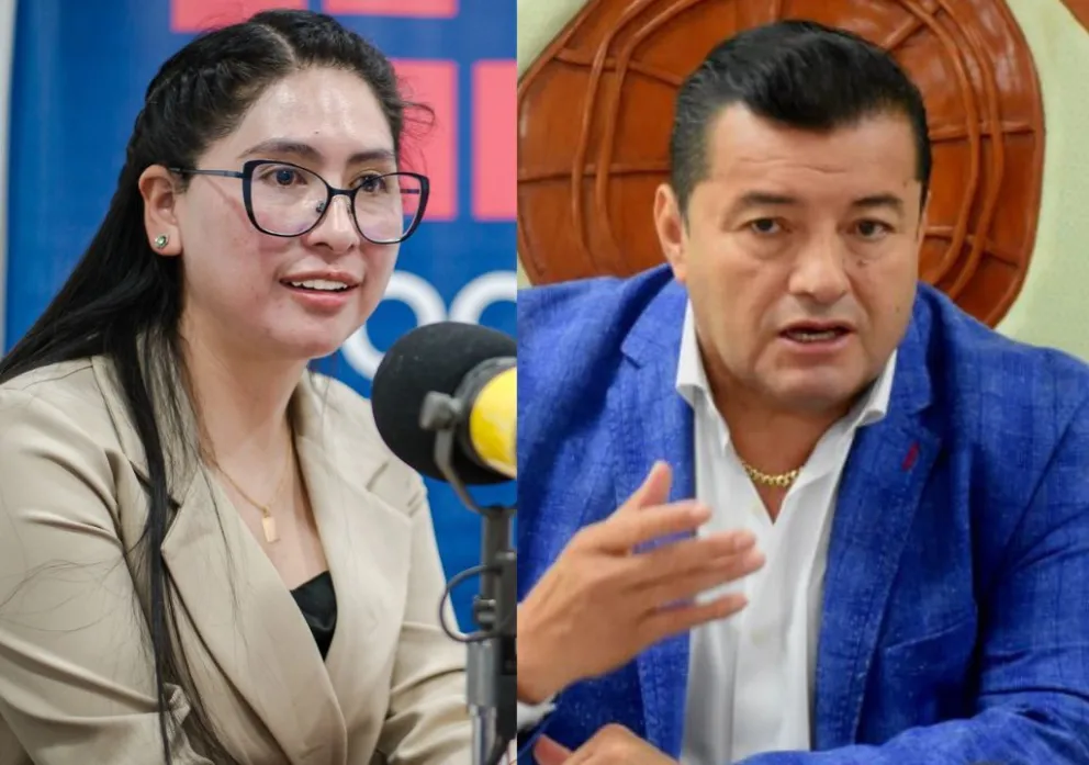 Eva Copa y Jhonny Fernández. Fotos: RRSS de los alcaldes 