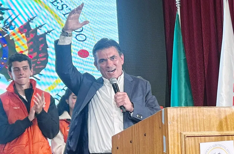 Rodrigo Paz Pereira en su primer discurso tras ganar la segunda vuelta. 