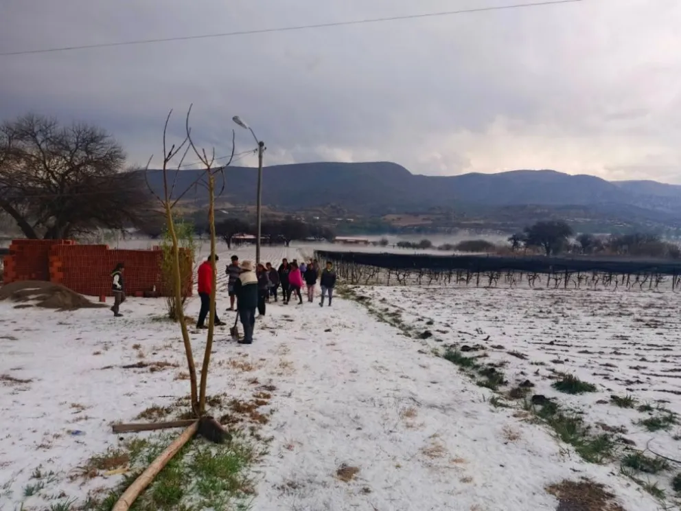 Granizada en el valle central de Tarija.  Foto: El País de Tarija 
