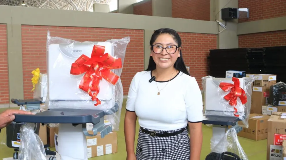 La alcaldesa Eva Copa. FORO: GAMEA