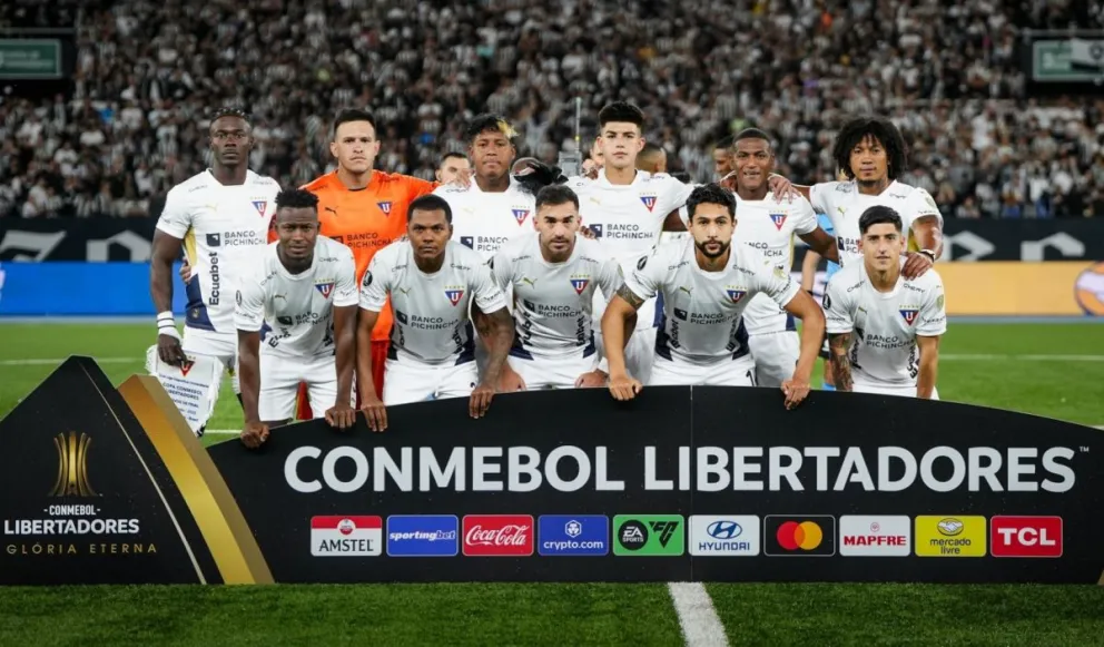 Liga de Quito en uno de los partidos que jugó por Copa Libertadores. Villamil aparece al medio en la fila de arriba. Foto: LDQ