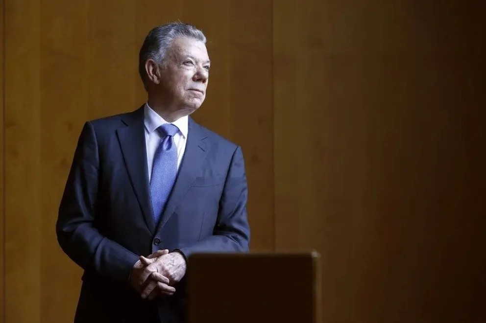 El expresidente de Colombia y premio Nobel de la Paz Juan Manuel Santos, en una entrevista con EFE. EFE