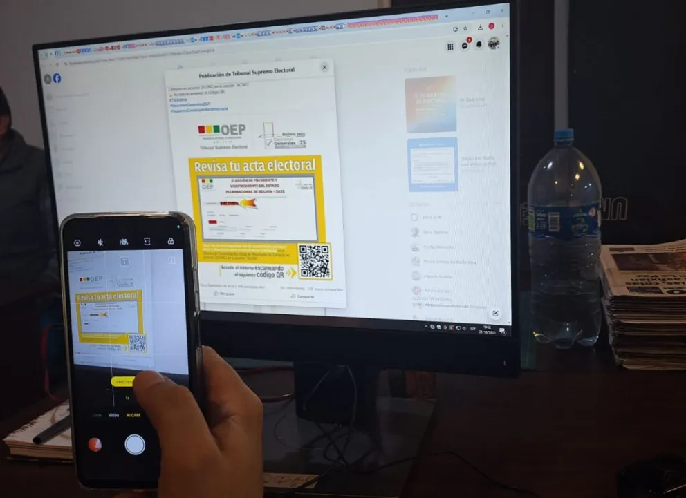 Un usuario accede al sistema. FOTO: Marina Mamani / Visión 360