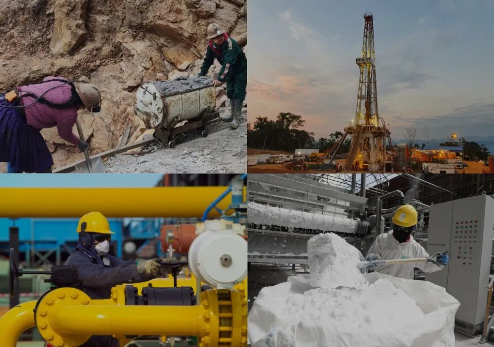 El ministro de Economía, Marcelo Montenegro, junto a los co autores del libro Bolivia 200 años de Historia Económica. Foto: MEFP