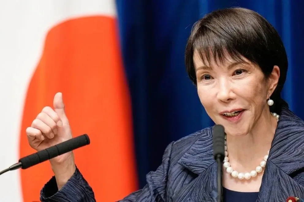La primera ministra de Japón, Sanae Takaichi, en una conferencia de prensa en Tokio el 21 de octubre. EFE/EPA