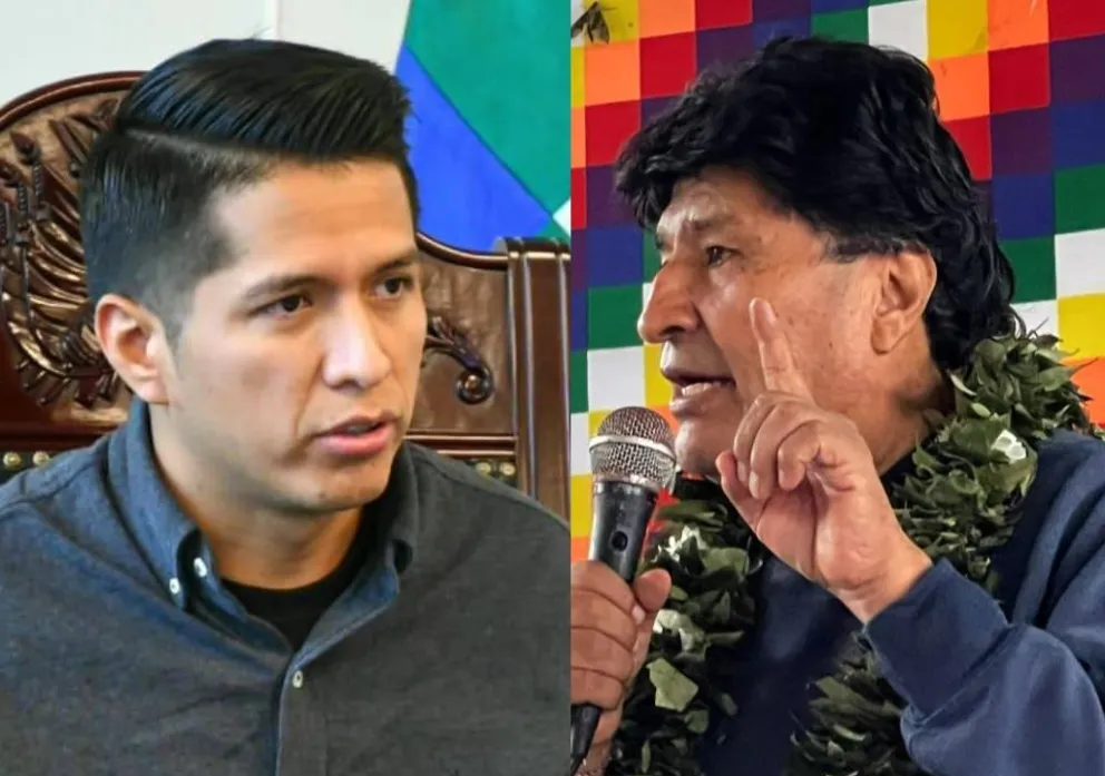 Andrónico Rodríguez y Evo Morales, en imágenes de archivo de sus redes sociales. 