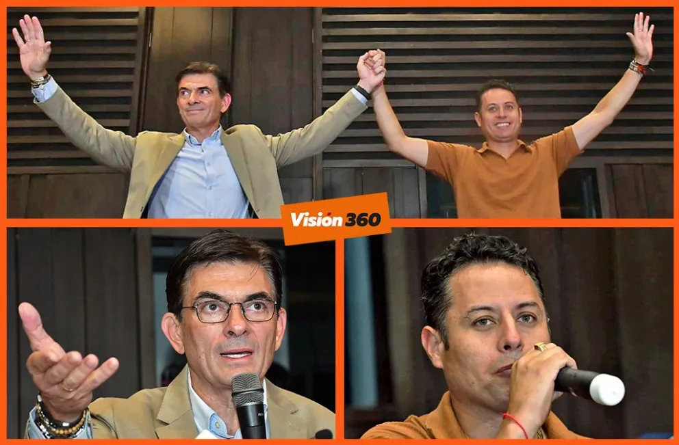 El presidente Paz y el vicepresidente Lara. Fotos: APG. Montaje: Visión 360 