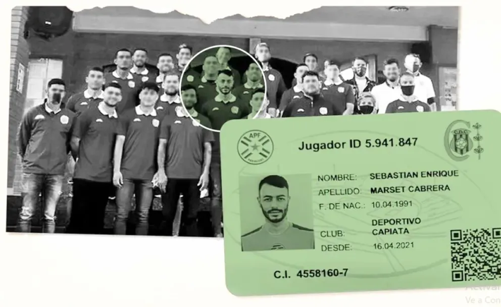 Sebastián Marset con su equipo de balón pie. Foto: washingtonpost.com