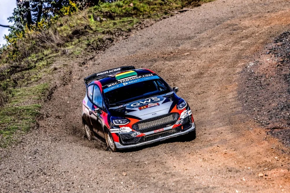 Bruun corre en el Rally de Chile. Foto: Prensa Bruun.