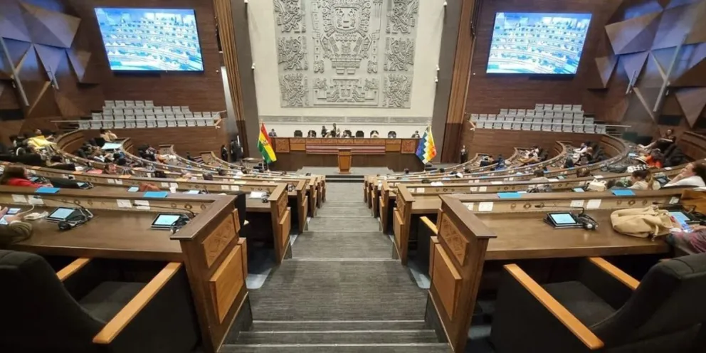 Sesión en el hemiciclo del Legislativo. Foto: ABI / ALP