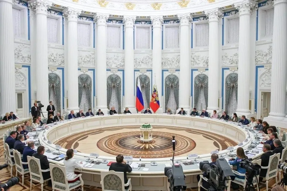 El presidente ruso, Vladímir Putin, asiste a una reunión del Consejo Presidencial. (Rusia, Moscú) EFE/EPA