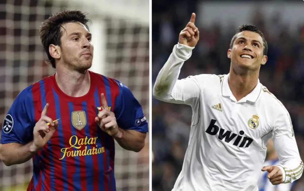 Messi (izq.) y Ronaldo, cuando jugaban en LaLiga. Foto: EFE.