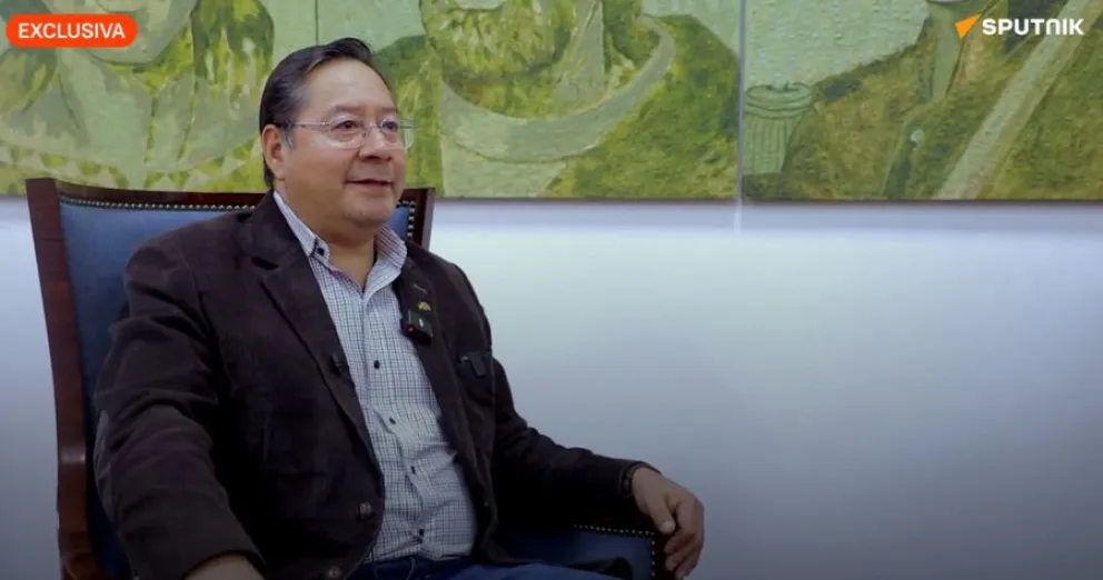 Arce, durante la entrevista con Sputnik. FOTO: Captura de video y ABI