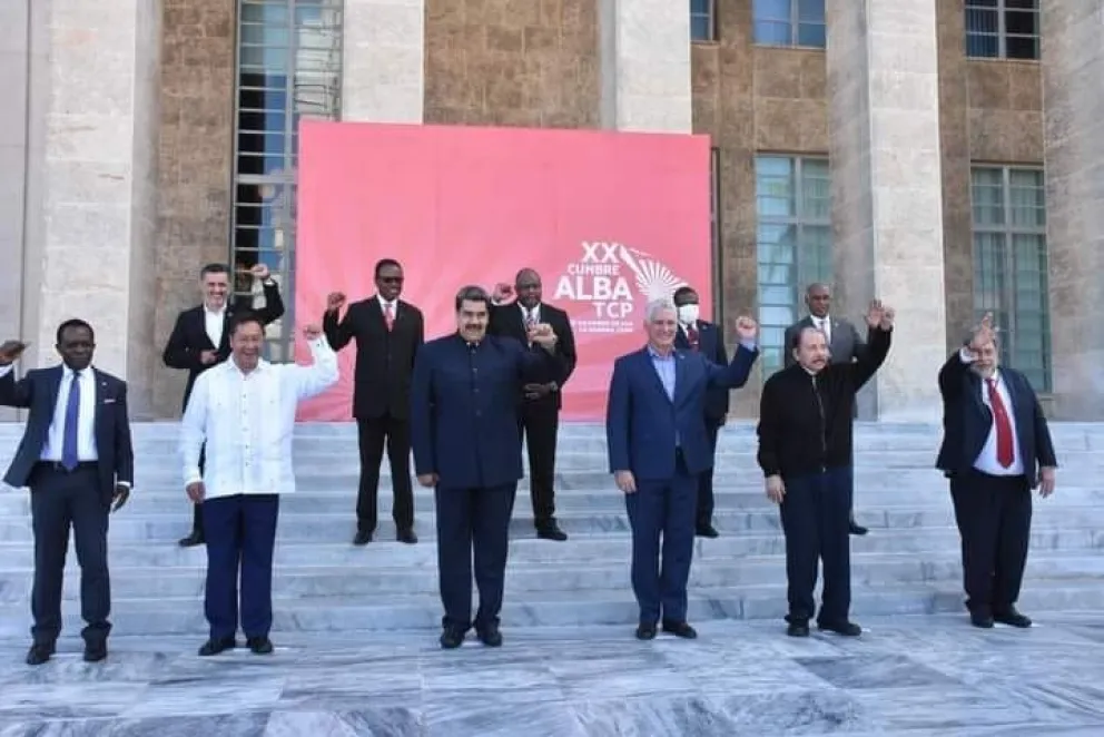Luis Arce junto a los líderes del ALBA en un encuentro anterior. Foto: ALBA-TCP