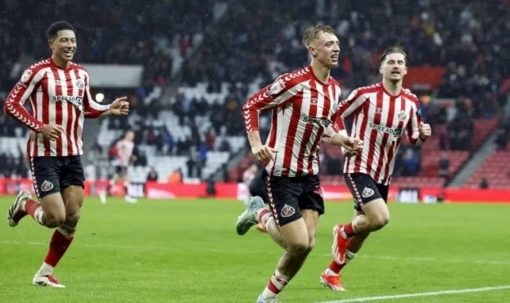 La celebración de los jugadores del Sunderland. Foto: CS