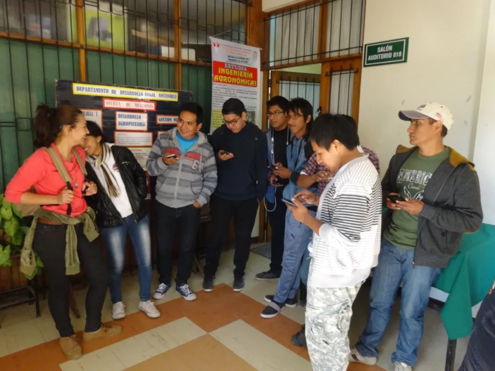 Estudiantes de la universidad pública de Cochabamba en una imagen referencial. FOTO: UMSS