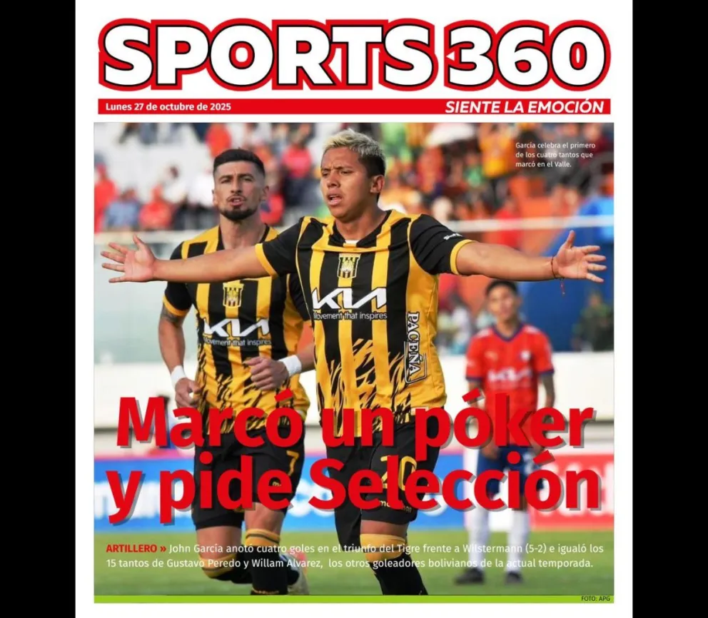 García celebra con Amoroso en uno de los goles anotados a Wilstermann. Foto: APG