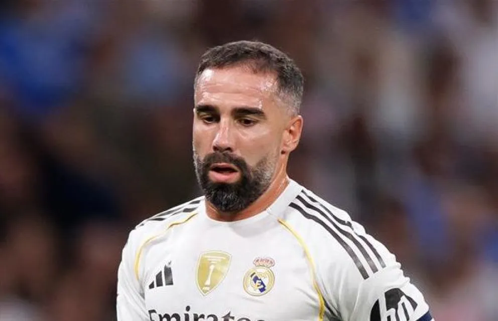 Carvajal durante un partido anterior con el club blanco. Foto: Real Madrid.