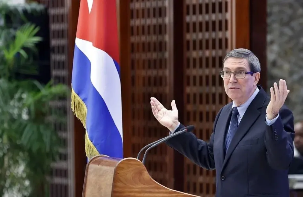 El canciller de Cuba, Bruno Rodríguez, en una pasada intervención. EFE