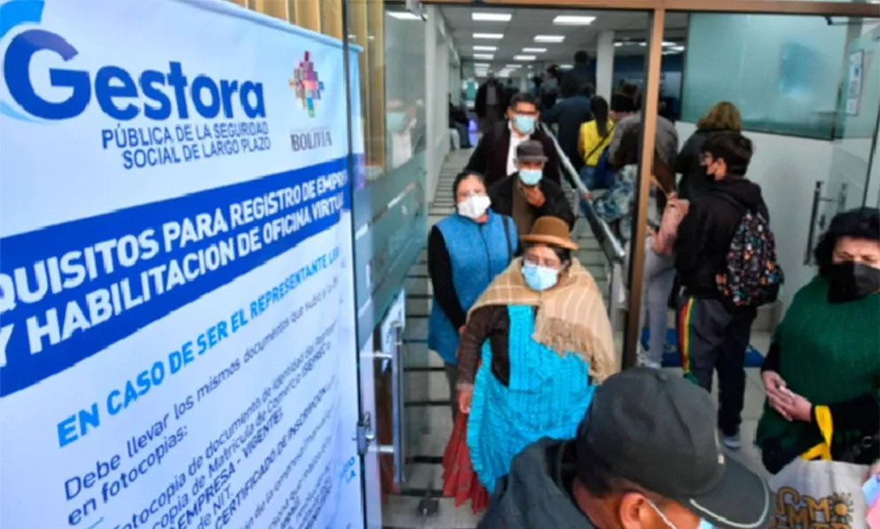 Oficina de la Gestora Pública de Seguridad Social de Largo Plazo. Foto: Urgente.bo