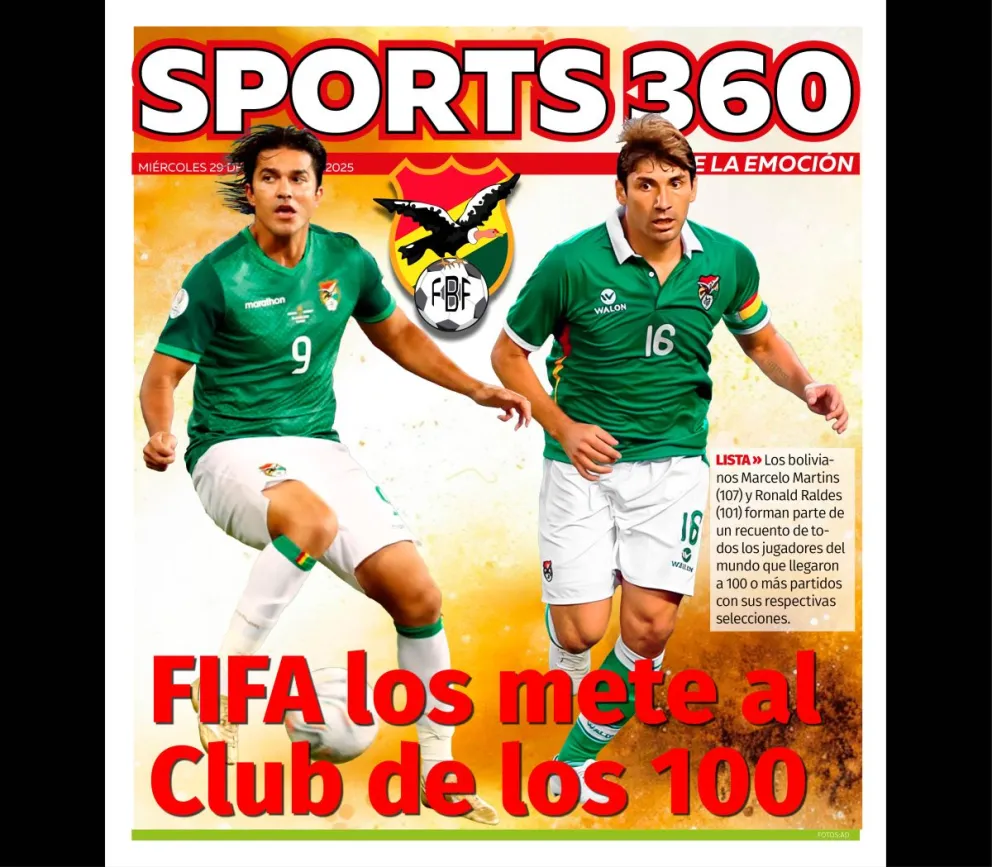 Marcelo Martins y Ronald Raldes con la casaca del seleccionado boliviano. Fotos: AD