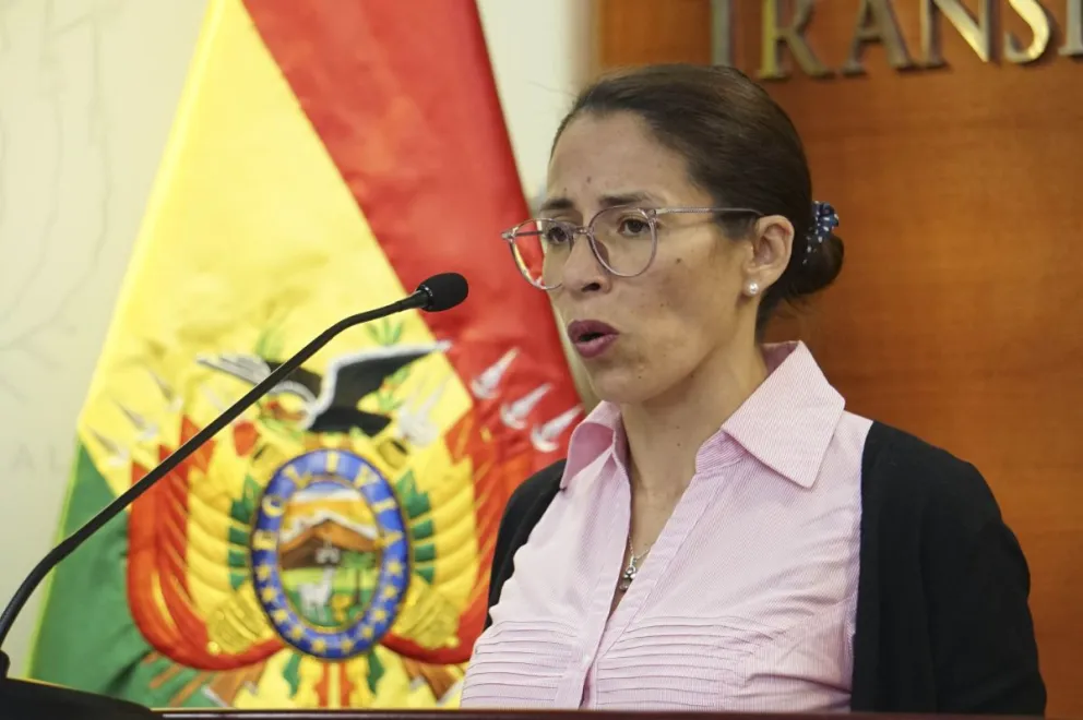 La ministra de Justicia, Jessica Saravia, en una imagen de archivo. Foto: APG