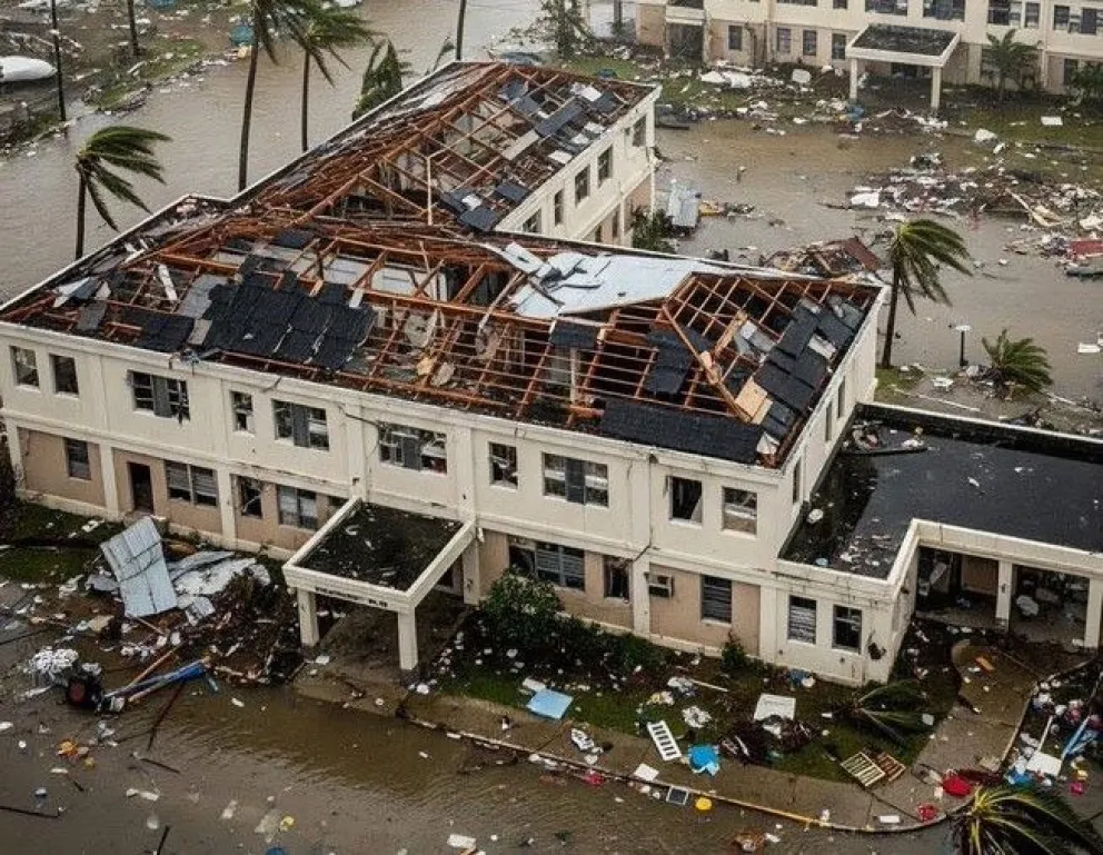 Parte de los daños que dejó el huracán en Jamaica. Foto: @InformaCosmos