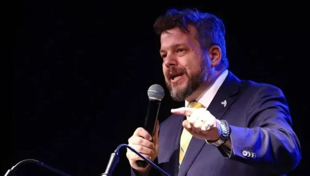 El candidato a la presidencia de Chile Johannes Kaiser. Foto: Agencia Uno