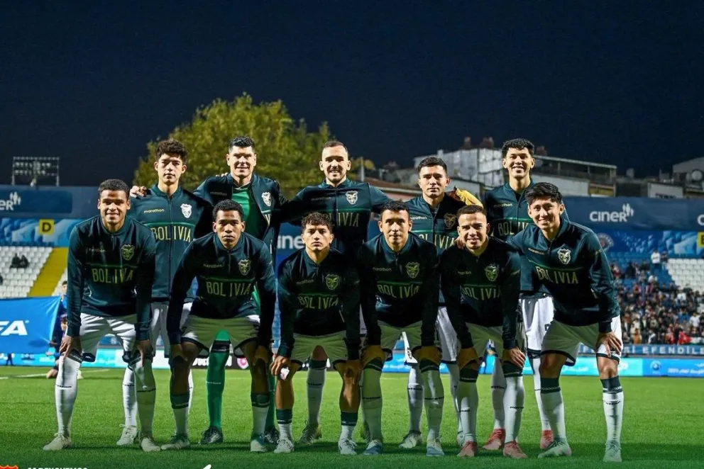 El onceno nacional que enfrentó a Jordania. Foto: FBF.