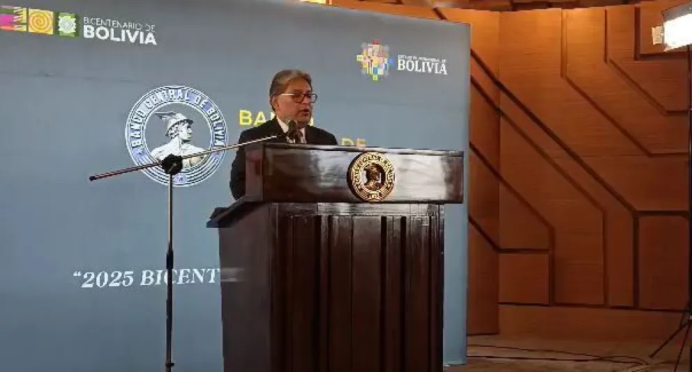 Edwin Rojas, presidente del BCB, en una imagen de archivo. Foto: Captura de video