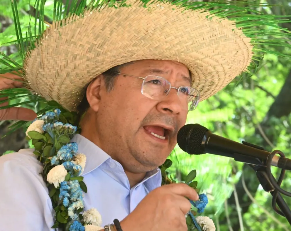 Luis Arce, presidente saliente, en una actividad anterior. Foto: RRSS del mandatario 
