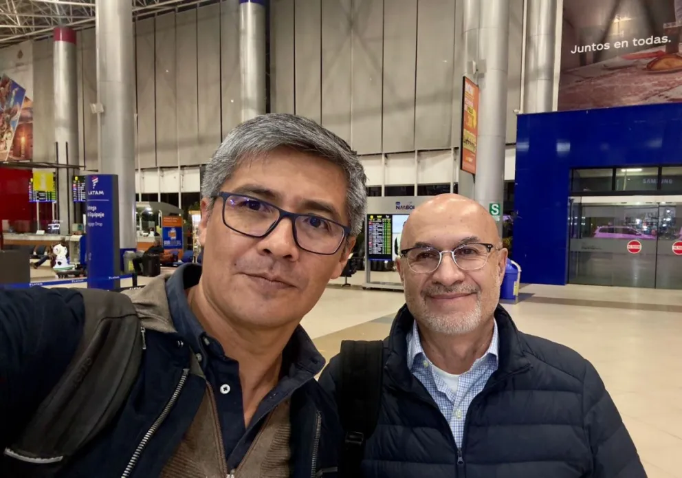 Gabriel Espinoza y José Luis Lupo en una imagen del 28 de octubre. Foto: @g_espinoza