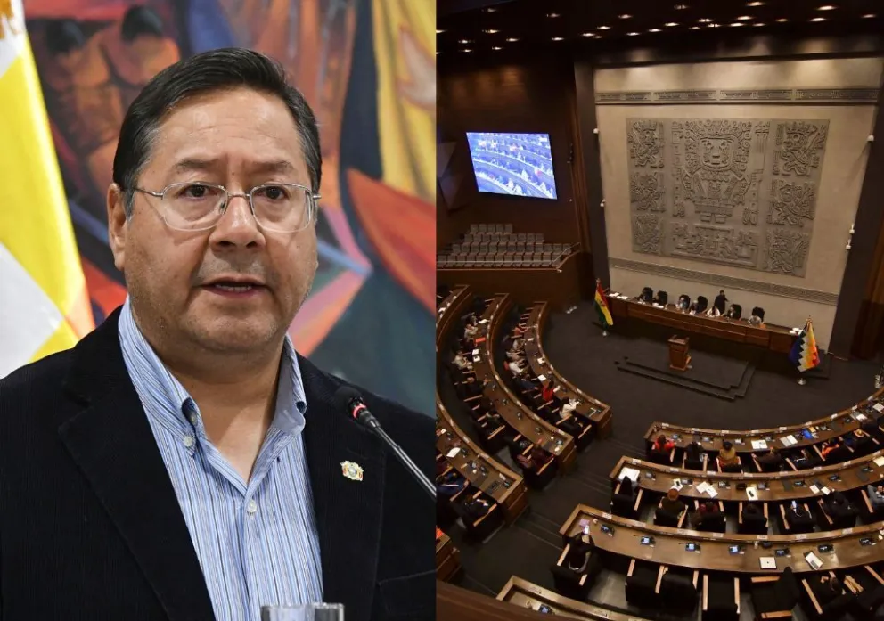 El presidente saliente Luis Arce. La nueva Asamblea Legislativa debe aprobar el PGE 2026. Fotos: APG