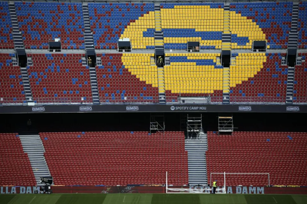 Una vista general de una de las tribunas Spotify Camp Nou, el estadio del Barcelona. Foto: EFE