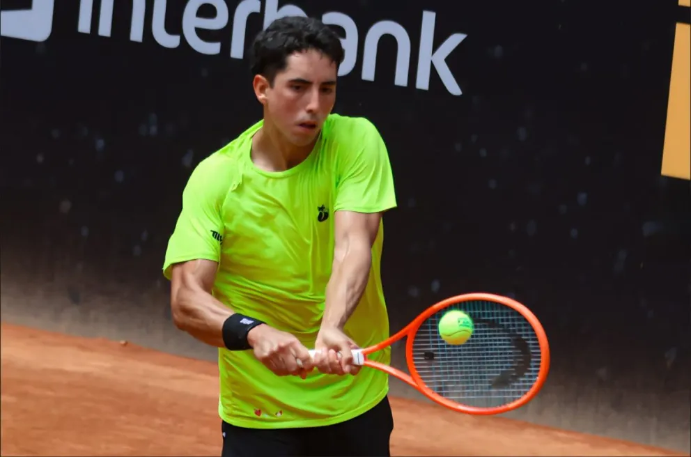 Dellien durante su partido en Perú. Foto: Tenis al Máximo.