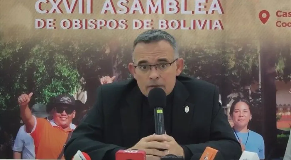 Secretario General Adjunto de la Conferencia Episcopal Boliviana (CEB), Padre Diego Plá. Foto: Captura de video 