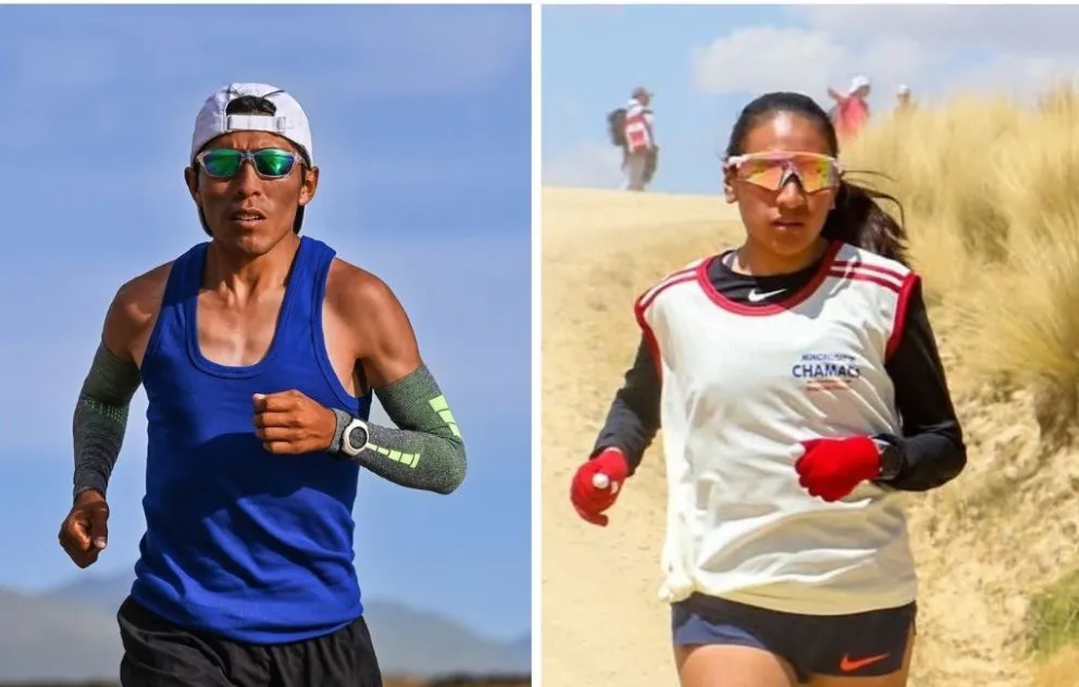 Los atletas Garibay (izq.) y Camargo durante su entrenamiento. Fotos: Redes Sociales.