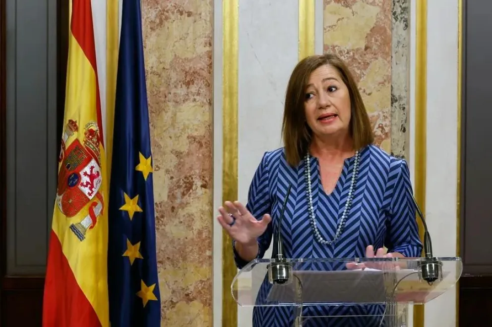 Francina Armengol en una sesión del legislativo español. FOTO: EFE