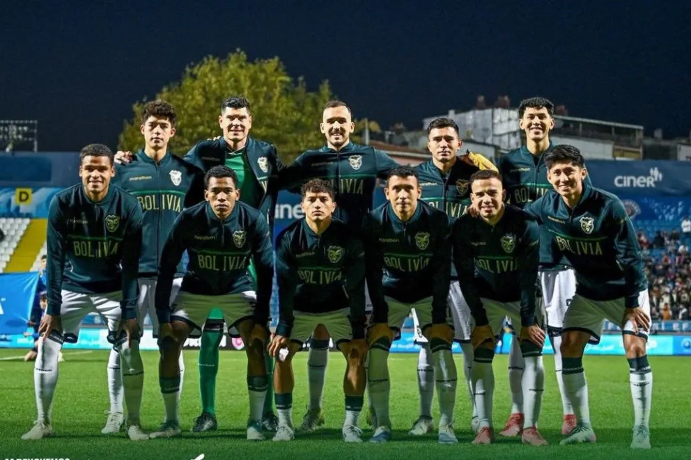 La Selección boliviana que empezó el partido con Jordania el pasado 10 de octubre. Foto: La Verde - FBF
