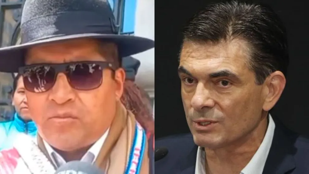 El dirigente Guillermo Flores (izquierda) hizo la petición a Rodrigo Paz. Foto: Composición