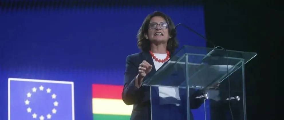 La vicepresidenta de la Comisión Europea, Teresa Ribera. FOTO: Unitel