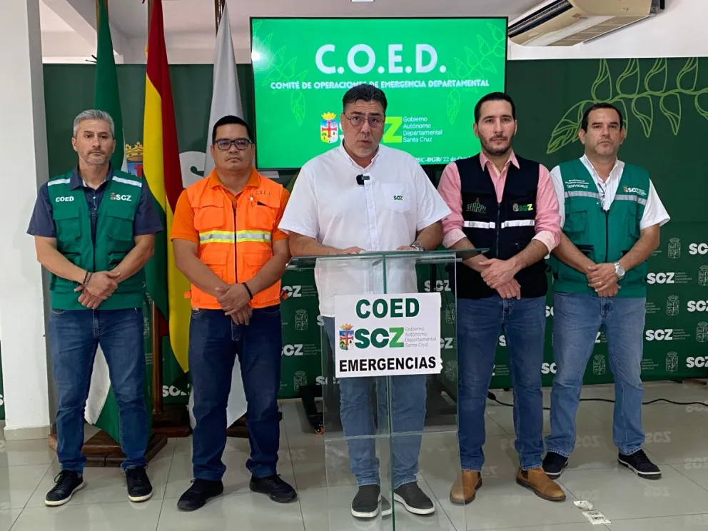  Luis Fernando Suárez en conferencia de prensa. FOTO: Gobernación de Santa Cruz