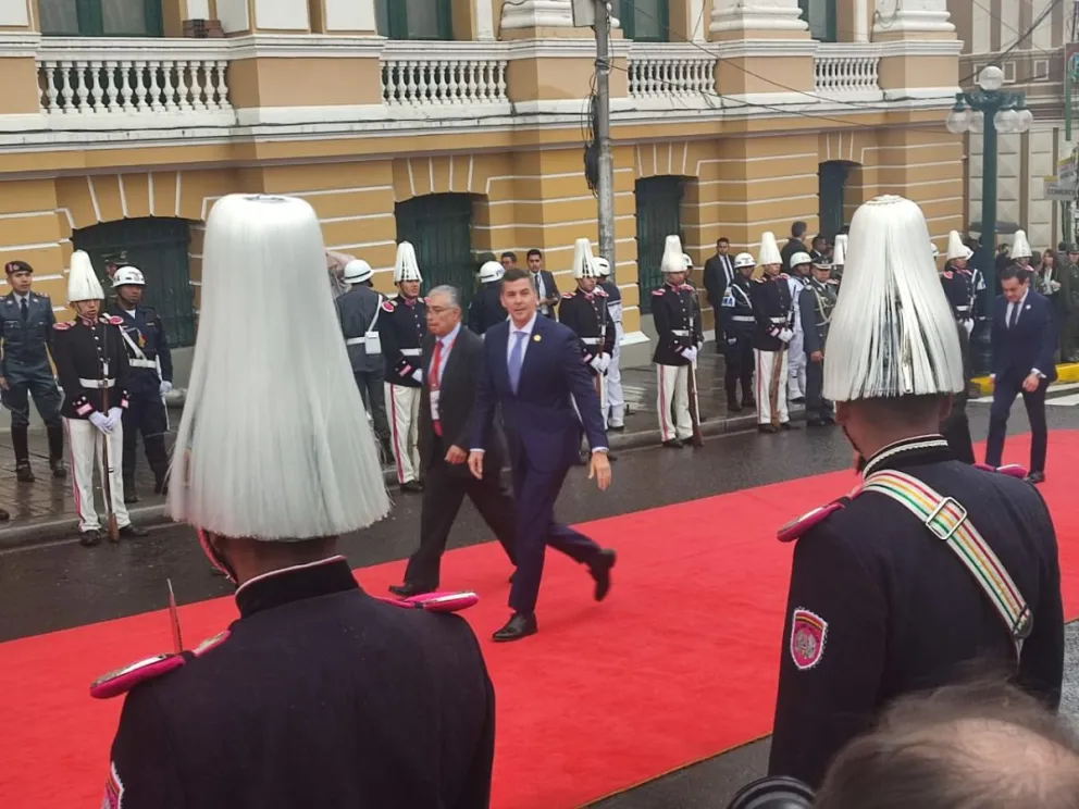 El ingreso de Santiago Peña al Legislativo. Paulo Lizárraga / Visión 360